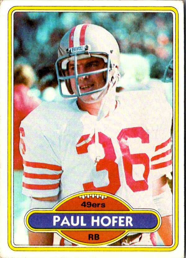 1980 Topps Paul Hofer #178 Rookie