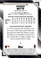 2019 Bowman Platinum Mookie Betts #74
