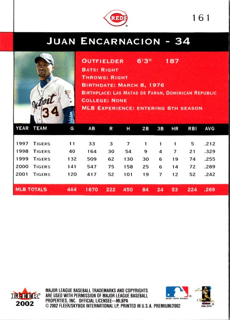 2002 Fleer Premium Juan Encarnacion