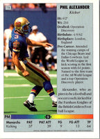 1992 Ultimate WLAF Phil Alexander #73