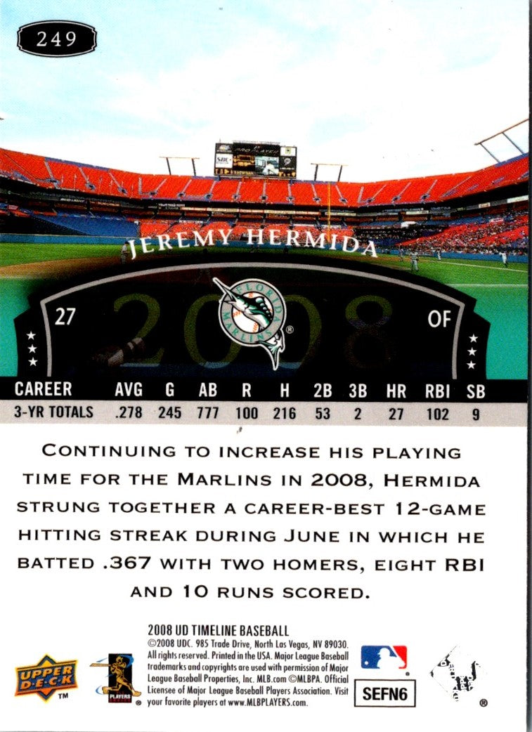 2008 Upper Deck Timeline Jeremy Hermida