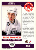 1992 Score Canadian Brent Thompson #455