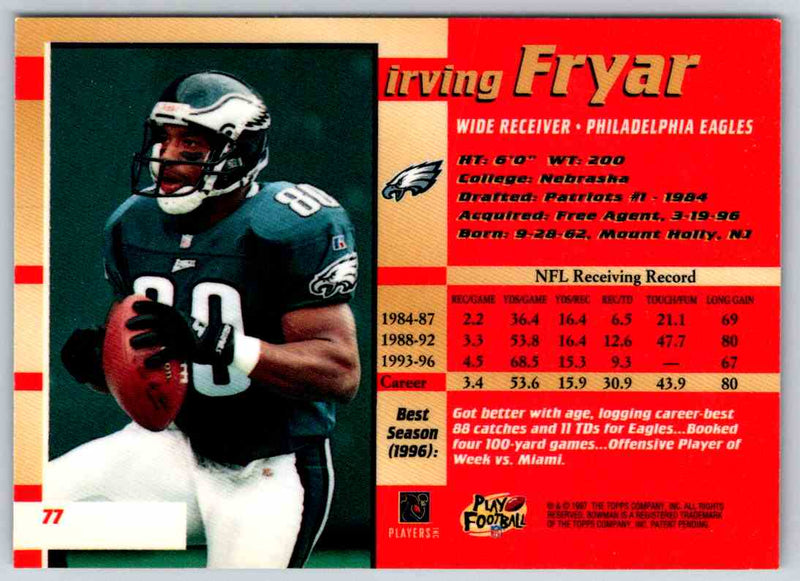 1991 Bowman BestFootball Irving Fryar