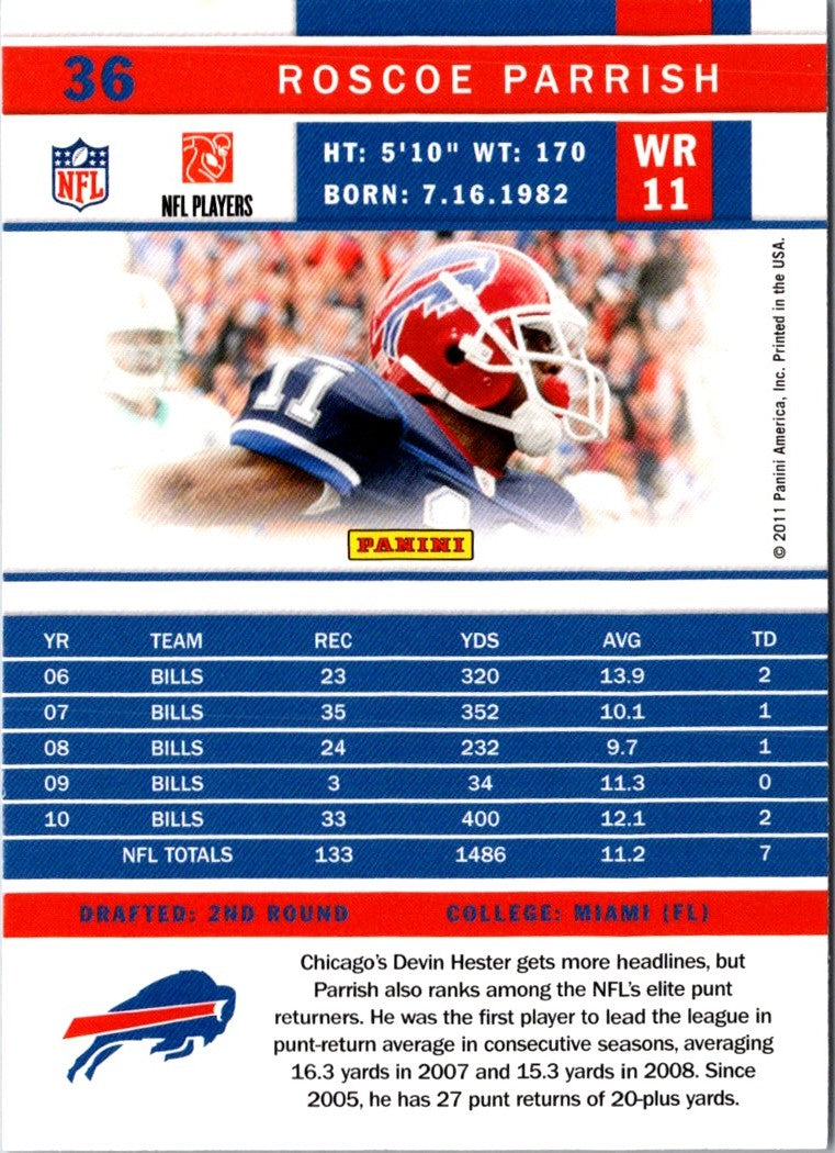 2011 Score Roscoe Parrish