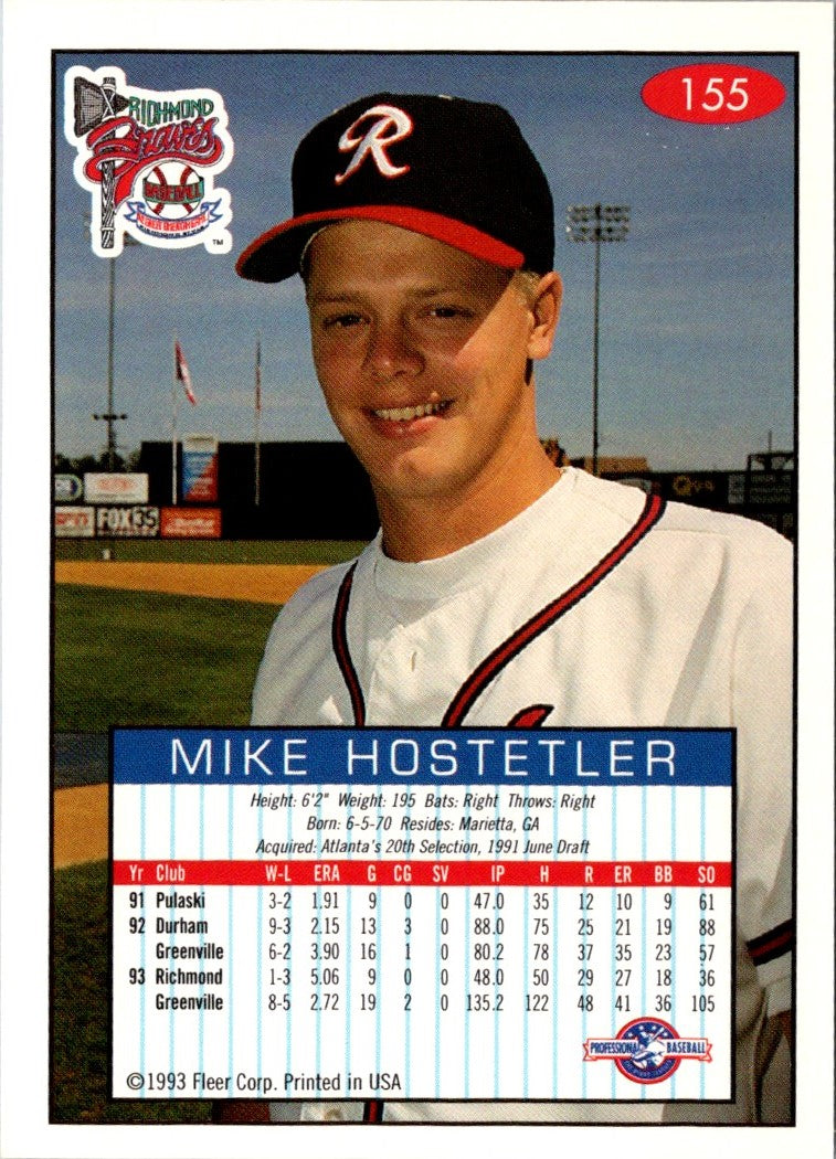 1993 Fleer Excel Mike Hostetler