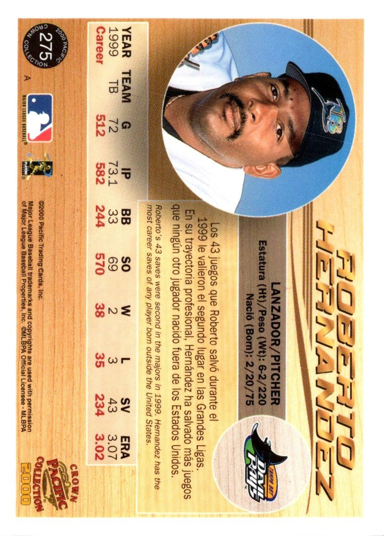 2000 Pacific Crown Collection Roberto Hernandez