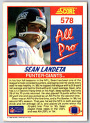 1990 Score Sean Landeta