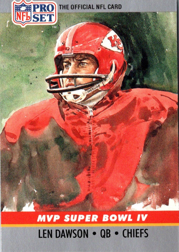 1990 Pro Set Super Bowl MVP Collectibles Len Dawson #4