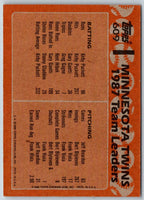 1988 Topps Twins Leaders - Gary Gaetti/Kent Hrbek #609