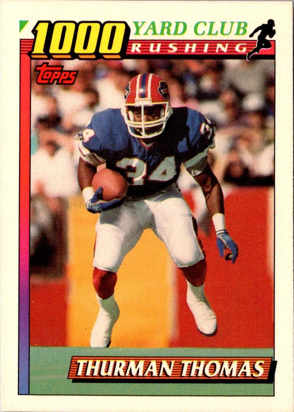 1991 Topps 1000 Yard Club (One Asterisk) Thurman Thomas #3