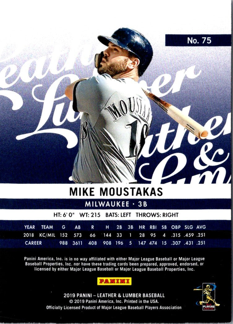 2019 Panini Leather & Lumber Mike Moustakas