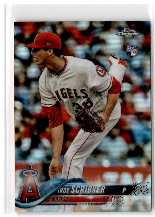 2018 Topps Chrome Troy Scribner #164 Rookie