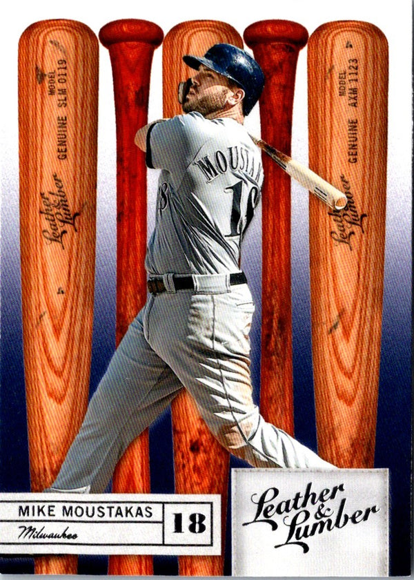 2019 Panini Leather & Lumber Mike Moustakas #75