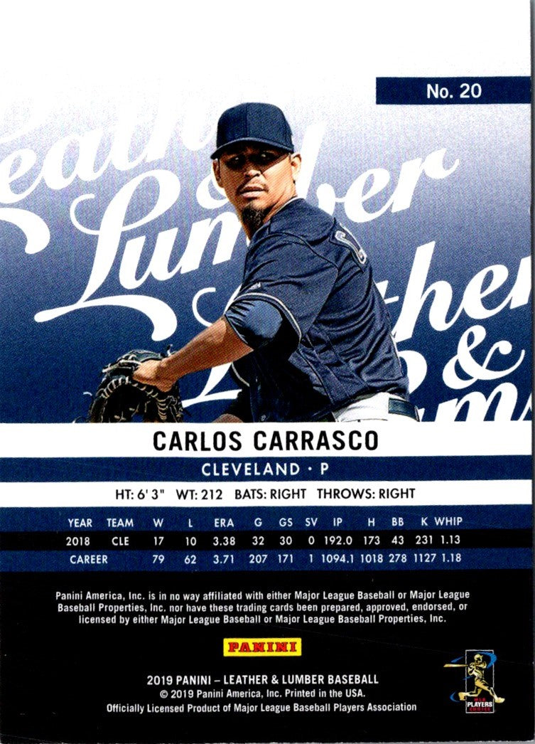 2019 Panini Leather & Lumber Carlos Carrasco