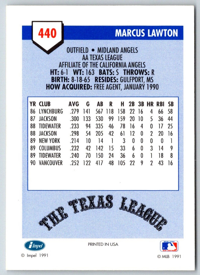 1991 Line Drive AA Marcus Lawton