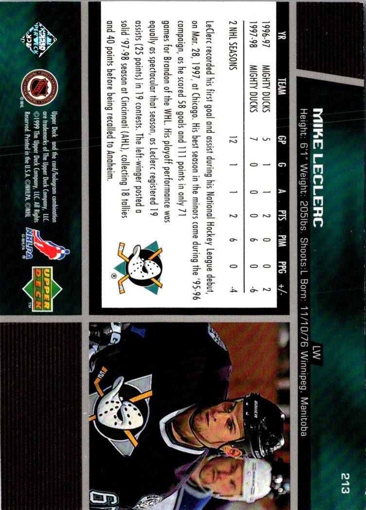 1998 Upper Deck Mike Leclerc