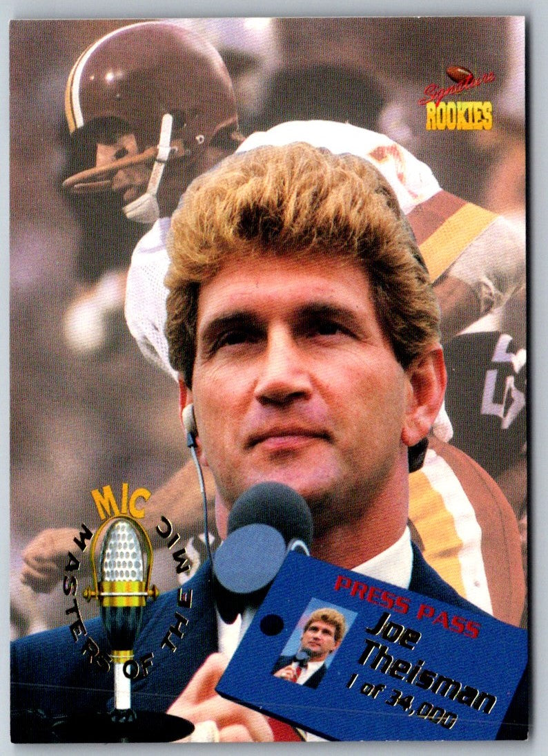 1995 Signature Rookies  Masters Of The Mic Joe Theismann