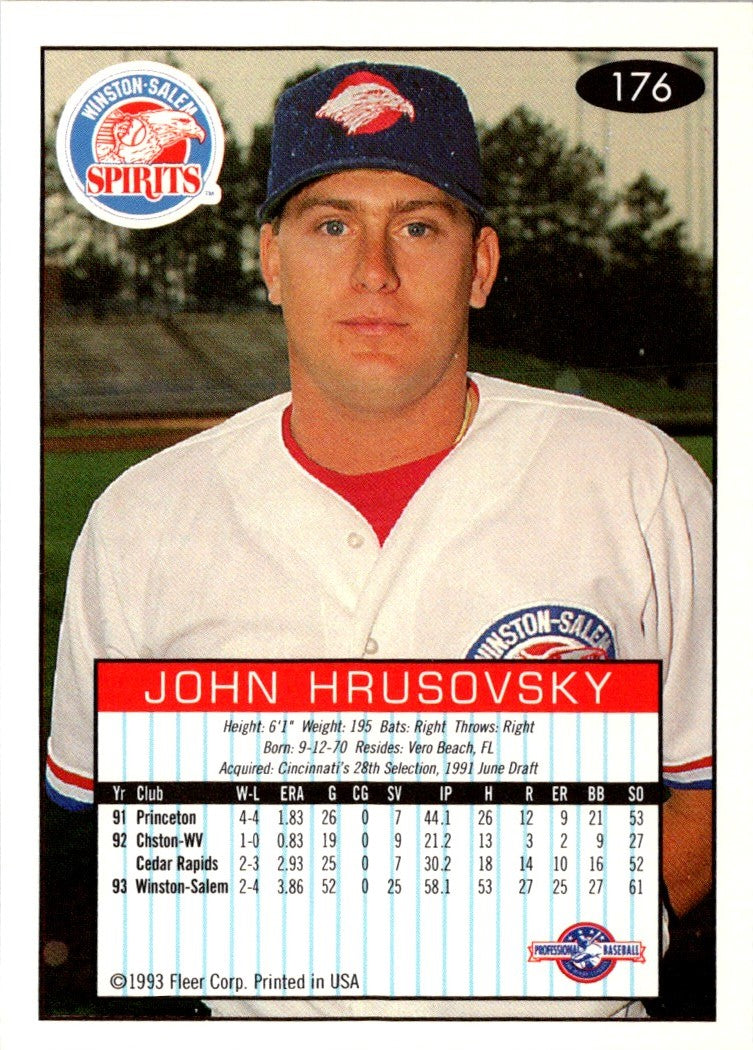 1993 Fleer Excel John Hrusovsky