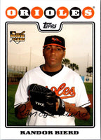 2008 Topps Randor Bierd #446 Rookie