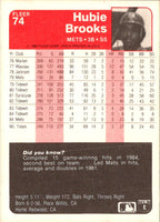 1985 Fleer Hubie Brooks #74