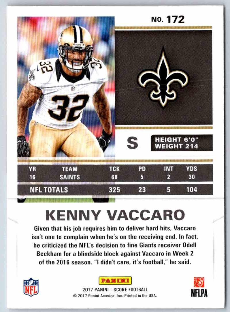 2017 Score Kenny Vaccaro