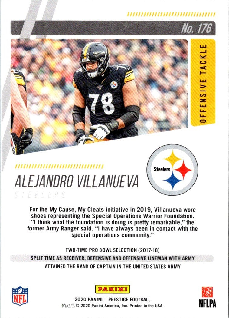 2020 Panini Prestige Xtra Points Blue Alejandro Villanueva