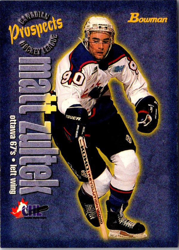 1997 Bowman CHL Matt Zultek #132