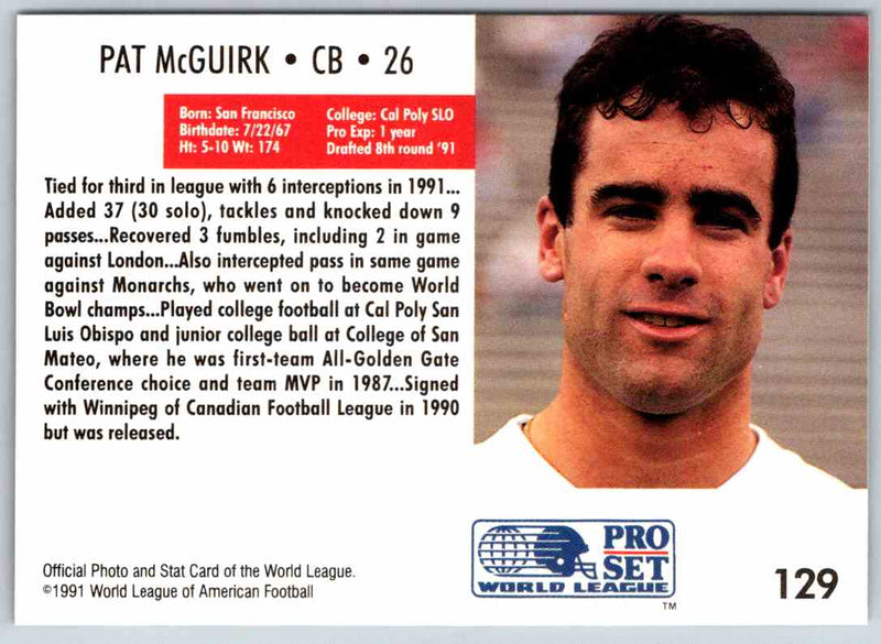 1991 Proset World League Pat McGuirk