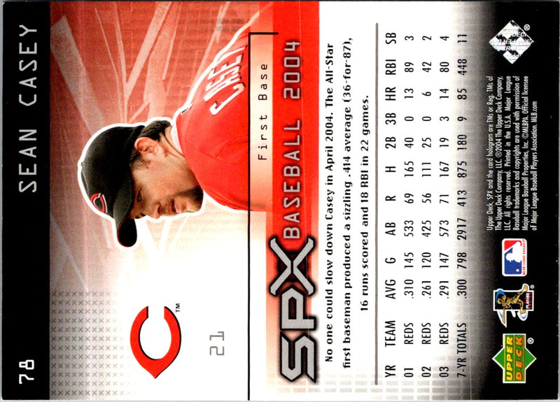 2004 SPx Sean Casey