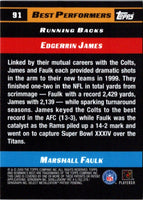 2000 Bowman's Best Edgerrin James/Marshall Faulk #91