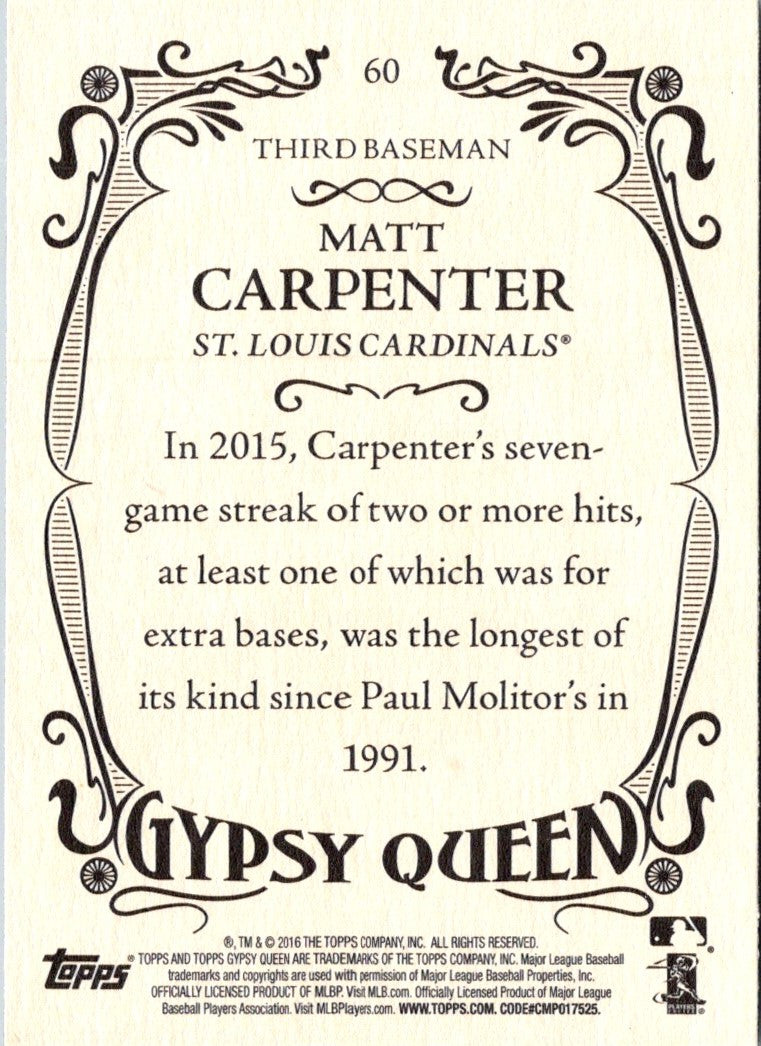 2016 Topps Gypsy Queen Matt Carpenter