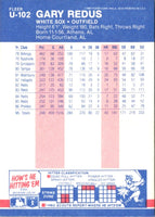 1987 Fleer Update Glossy Gary Redus #U-102