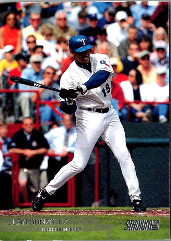 2003 Stadium Club Juan Gonzalez #19