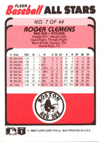 1989 Fleer For The Record Roger Clemens #2