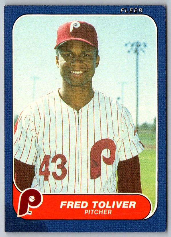 1986 Fleer Update Fred Toliver #U-117