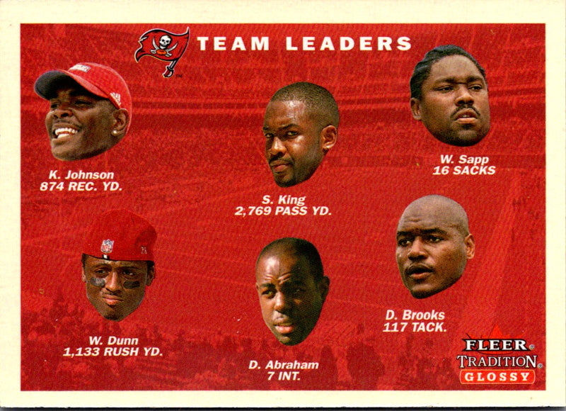 2001 Fleer Tradition Tampa Bay Buccaneers Team Leaders