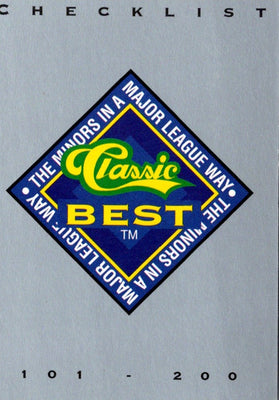 1993 Classic Best Checklist 3 #299