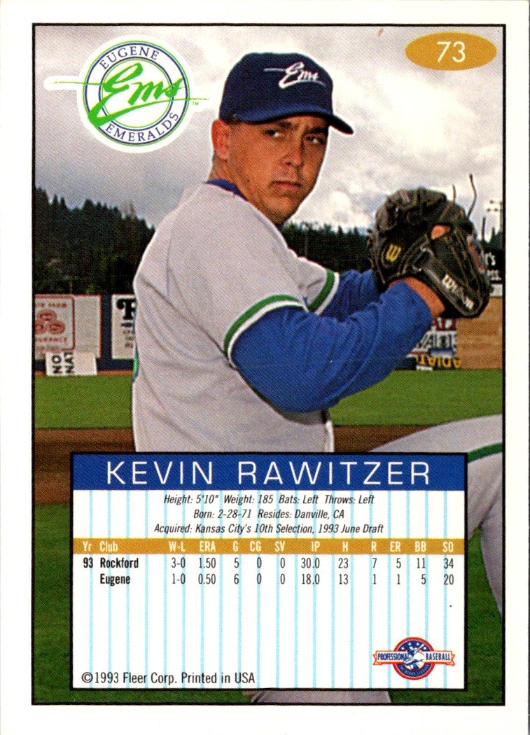 1993 Fleer Excel Kevin Rawitzer