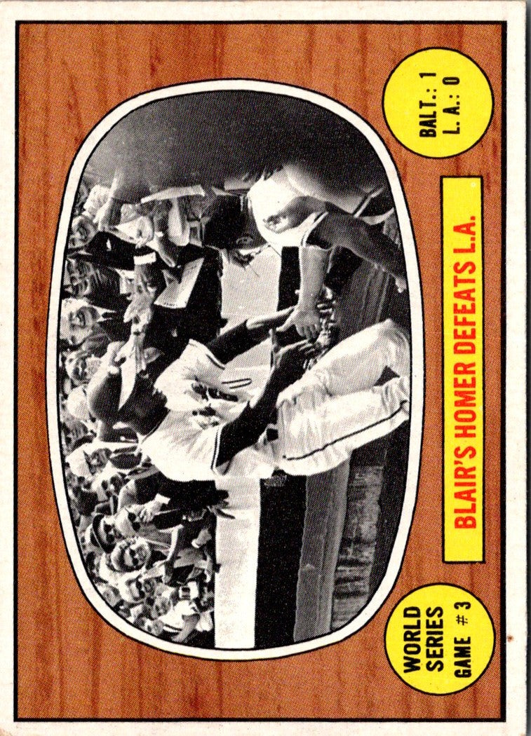 1967 Topps World Series Game 3 - Blair's Homer Defeats L.A.