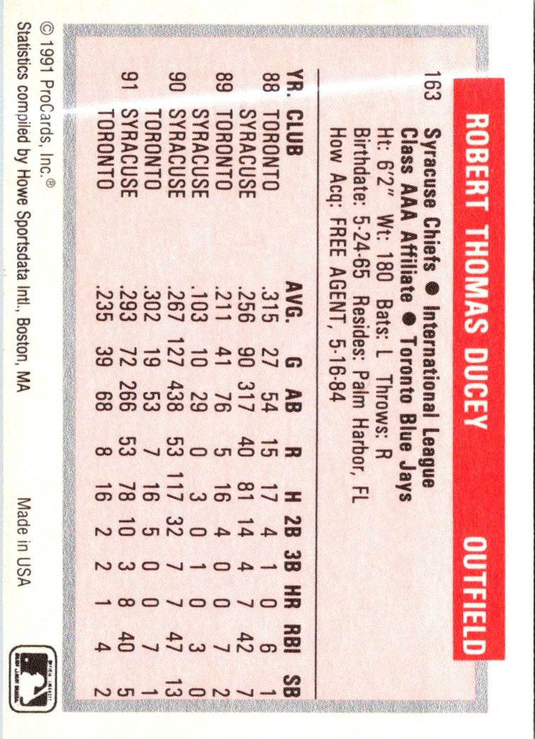 1991 ProCards Rob Ducey