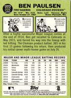 2016 Topps Heritage Ben Paulsen #332