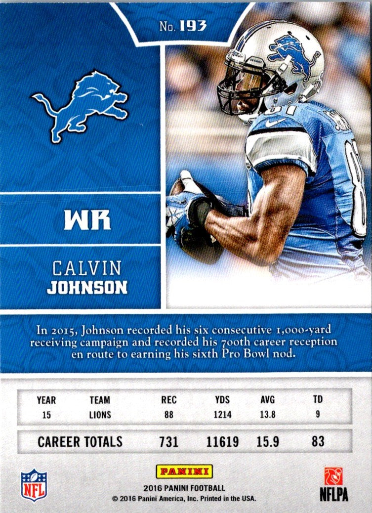 2016 Panini Calvin Johnson