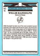 1986 Diamond Kings Willie Randolph