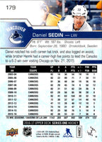2016 Upper Deck Daniel Sedin #179