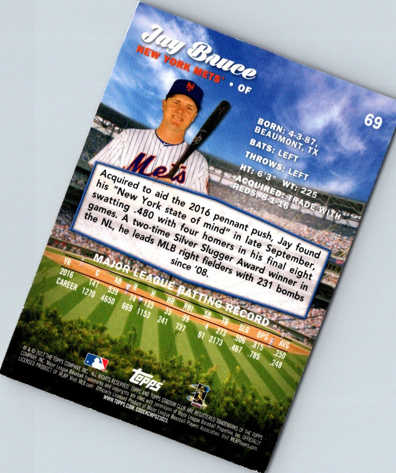 2017 Stadium Club Jay Bruce