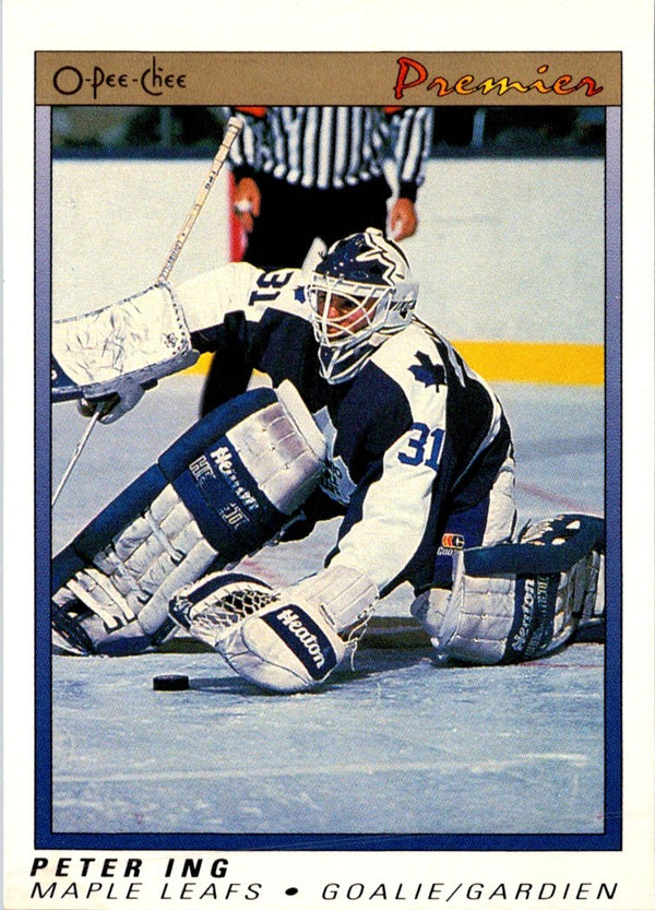 1990 O-Pee-Chee Premier Peter Ing #49 Rookie