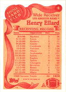 1989 Topps 1000 Yard Club Henry Ellard