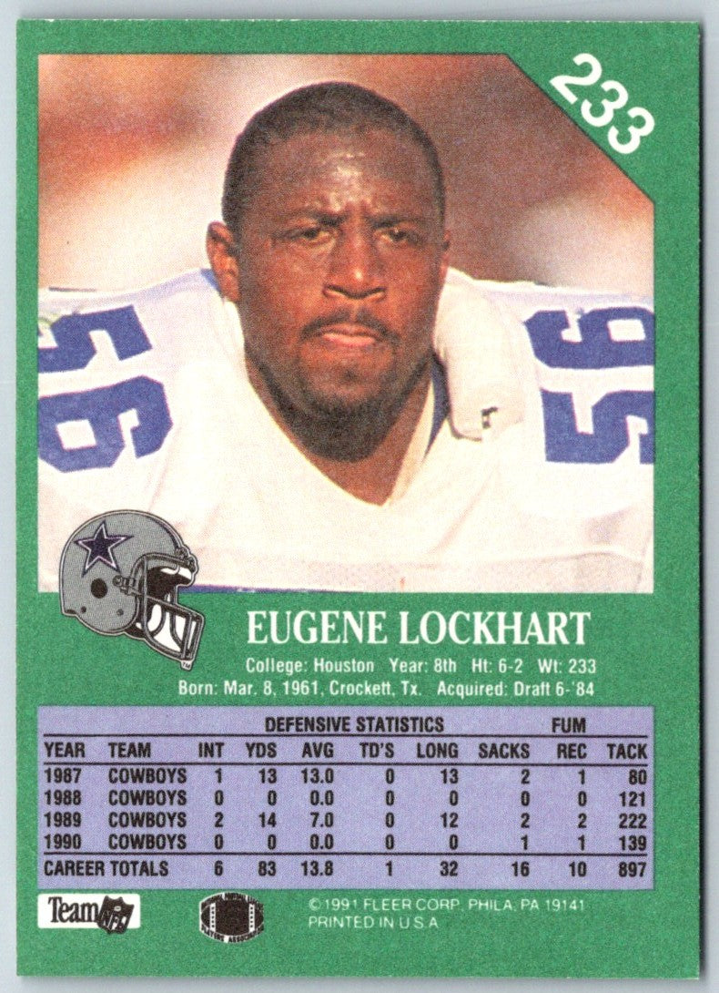 1991 Fleer Eugene Lockhart
