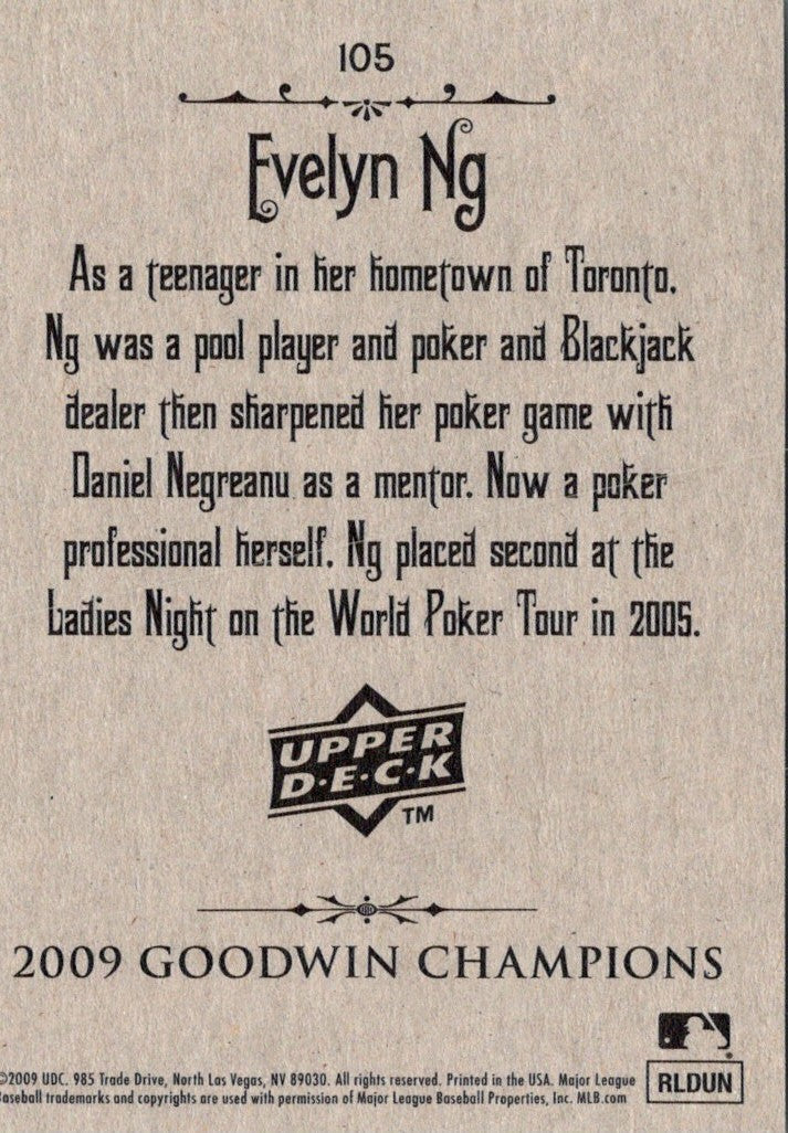 2009 Upper Deck Goodwin Champions Evelyn Ng