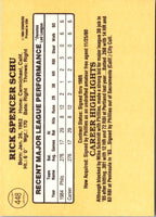 1985 Donruss Rick Schu #448 Rookie